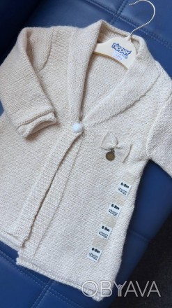 Накидка-Болеро на длинный рукав (6-9м.) Бежевий (YOLA.BABY.SHOP). . фото 1 Накидка-Болеро (длинный рукав) на пуговицу - бренда Nipper.
Очень мягкий, приятн. . фото 1