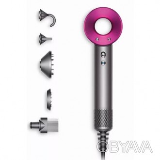 
ГАРАНТІЯ 2 РОКИФен Dyson Supersonic (Iron/Fuchsia)- П'ять насадок для укладання. . фото 1