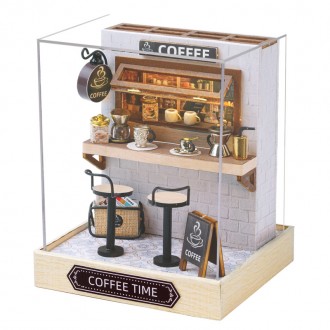 
 Конструктор 3D DIY Cute Room QT-048 Кав'ярня Coffee Time Ляльковий будинок Рум. . фото 10