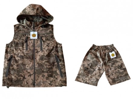 Костюм дитячий жилет та шорти ARMY KIDS Скаут камуфляж Піксель. Одесса. фото 1 Костюм дитячий жилет та шорти ARMY KIDS Скаут камуфляж Піксель. Одесса. фото 1