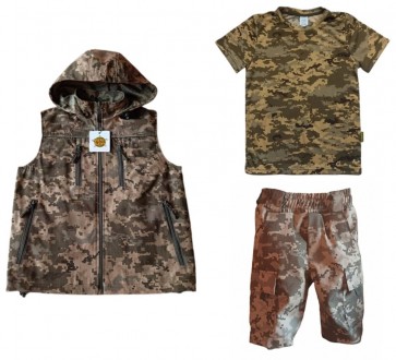 Костюм дитячий жилет шорти футболка ARMY KIDS Скаут камуфляж Піксель. Одесса. фото 1 Костюм дитячий жилет шорти футболка ARMY KIDS Скаут камуфляж Піксель. Одесса. фото 1