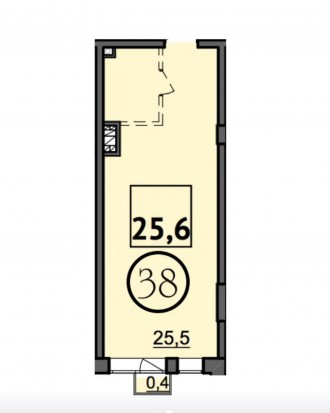 В продажі студія, площею 25,5 м2 в історичному центрі Одеси в ЖК Сальве. 
Новий . Приморский. фото 4