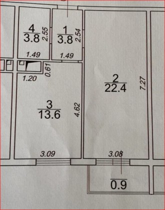 Продам 1 комнатную квартиру в 58 жемчужине, с балконом. Квартира от строителей п. Киевский. фото 4