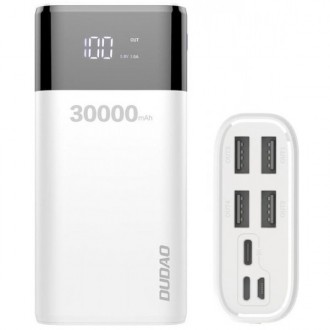 
Dudao K8Max 30000mAh
Потужний пауербанк ємністю 30000 мАг з чотирма USB-портами. . фото 3