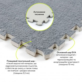 Пазли плюшеві – це модульні підлогові плитки з вирізаними замковими з'єднаннями,. . фото 4