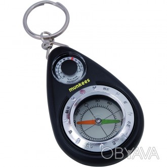 Munkees 3154 Compass with Thermometer – брелок у вигляді карабіна з вбудованим к. . фото 1