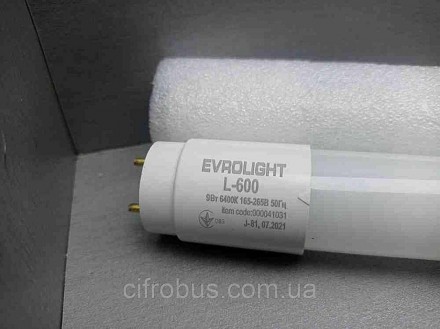 EVROLIGHT L-600 6400K 9 Вт G13 T8 трубчаста LED
Внимание! Комісійний товар. Уточ. . фото 3