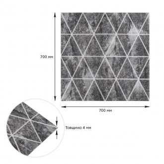 3D панелі самоклеючі – декоративне покриття для стін, виконане з легкого та міцн. . фото 6