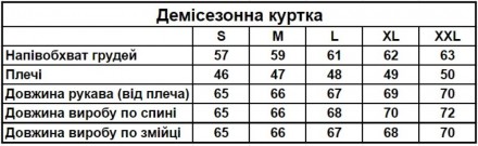 
 Сезон: весна/осінь;
Матеріал: вітрозахисна плащівка;
Утеплювач 100ый силікон;
. . фото 7