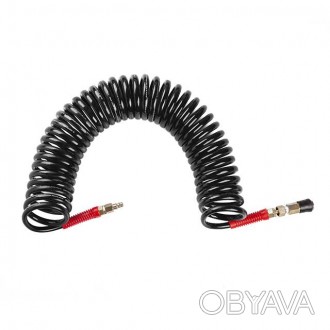 Шланг BLACK M-Flex 8*12 мм, 10 м спіральний поліуретановий з поворотним шарніром