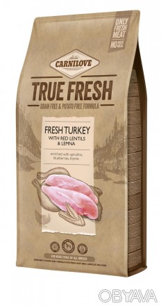 Рецептура корму Carnilove True Fresh TURKEY розроблена на основі свіжого м’яса. . . фото 1