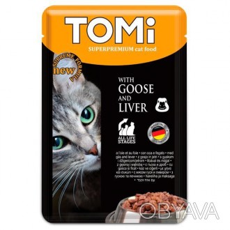 Консервы для котов TOMi Goose Liver – полнорационный влажный корм и невероятно в. . фото 1