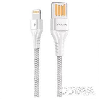 Кабель Proove Double Way Weft USB to Lightning 2.4A 1m White (CCDW20001102) - це. . фото 1