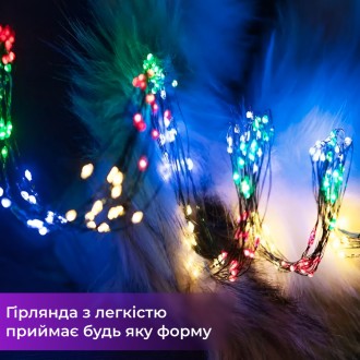 Гирлянда светодиодная конский хвост Роса: 600 LED лампочек, медный провод, 3 мет. . фото 4