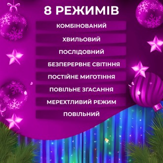 Гирлянда светодиодная LED штора: ваше волшебство освещения Эта гирлянда из свето. . фото 8