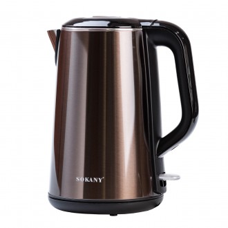 Электрочайник Sokany SK2203 2.2 л коричневый. Дніпро. фото 1 Электрочайник Sokany SK2203 2.2 л коричневый. Дніпро. фото 1