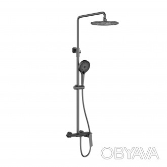 Душевая система Qtap Slavonice QTSLA111GMB45905 в исполнении Gunmetal Black PVD . . фото 1