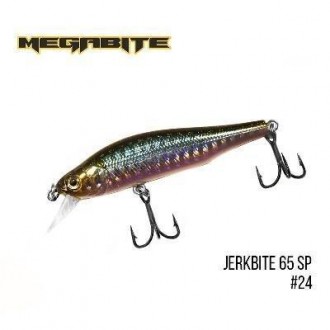 Воблер Megabite  Jerkbite 65 SP (65 mm, 5.9 g, 1.0 m) (24). Сумы. фото 1