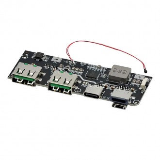 Модуль PCB PowerBank QC4.0/3.0 Type-C 2*USB 5 В 4.5 А для саморобних повербанків, захист за струмом і t° NNAT-PB4. Кропивницький. фото 1 Модуль PCB PowerBank QC4.0/3.0 Type-C 2*USB 5 В 4.5 А для саморобних повербанків, захист за струмом і t° NNAT-PB4. Кропивницький. фото 1