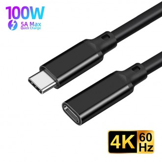 Кабель подовжувач TYPE-C 5 метрів TPE USB3.2 Gen2 10Gbps 100W Ningbo Kepo TYPE-C. . фото 2