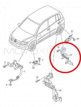  Датчик корректора фары, положения кузова в сборе VW Passat, Tiguan, Golf (датчи. . фото 8