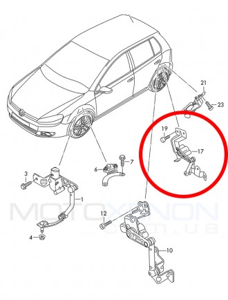  Датчик корректора фары, положения кузова в сборе VW Passat, Tiguan, Golf (датчи. . фото 9