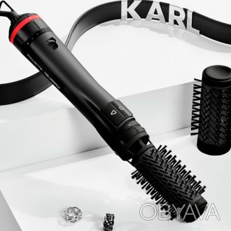 Фен-щітка Rowenta Karl Lagerfeld Activ Keratin Shine CF952LF0 1000 Вт чорний
Фен. . фото 1