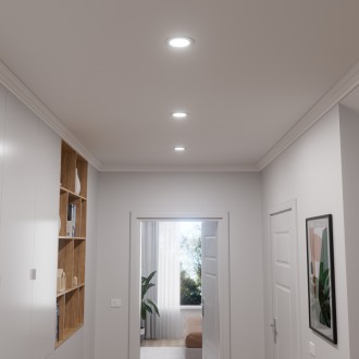 
Умный потолочный светильник Nanoleaf Essentials Matter Smart Recessed Downlight. . фото 9