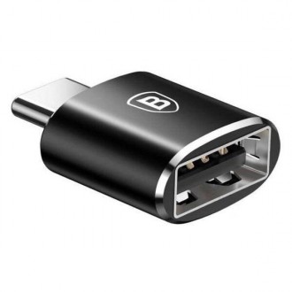 Адаптер Baseus USB Female to Type-C Black (CATOTG-01) (Код товару:22570). Харків. фото 1 Адаптер Baseus USB Female to Type-C Black (CATOTG-01) (Код товару:22570). Харків. фото 1
