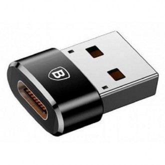 Адаптер Baseus USB Male to Type-C Black (CAAOTG-01) (Код товару:22531). Харків. фото 1 Адаптер Baseus USB Male to Type-C Black (CAAOTG-01) (Код товару:22531). Харків. фото 1