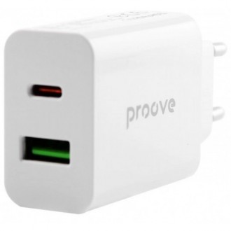 Мережевий зарядний пристрій Proove Rapid 20W Type-C + USB White (WCRP20110002)
P. . фото 4