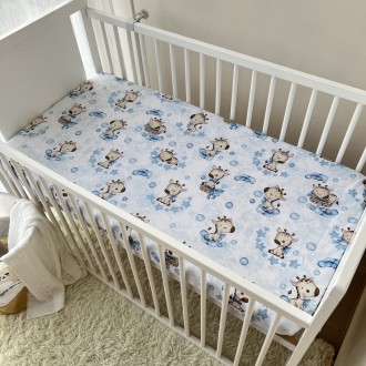 Простынь на резинке Baby Comfort 120*60 см бязь Жираф голубой. Одесса. фото 1 Простынь на резинке Baby Comfort 120*60 см бязь Жираф голубой. Одесса. фото 1