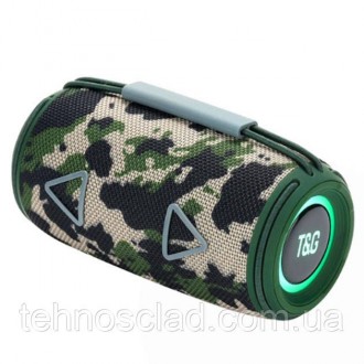  Bluetooth-колонка TG657 з RGB підсвічуванням 1500 mAh. OE-963 Колір: камуфляжФу. . фото 6