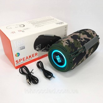  Bluetooth-колонка TG657 з RGB підсвічуванням 1500 mAh. OE-963 Колір: камуфляжФу. . фото 8