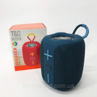  Портативна Bluetooth колонка TG658 8W з RGB підсвічуванням. HE-707 Колір: синій. . фото 3