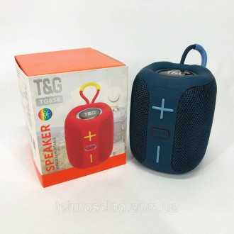  Портативна Bluetooth колонка TG658 8W з RGB підсвічуванням. HE-707 Колір: синій. . фото 7