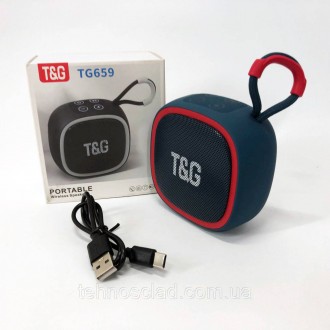  Портативна Bluetooth-колонка TG659 із ремінцем. GI-918 Колір: синійФункції
Підт. . фото 8