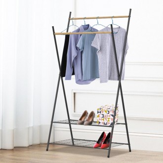 Стійка для одягу Casa Si Garment Rack Bamboo Black (CS92309W04) має мінімалістич. . фото 2