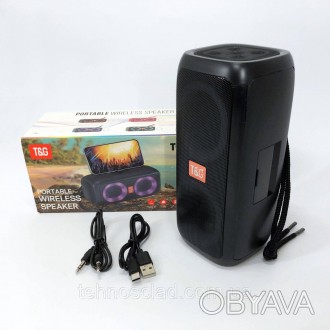  Портативна колонка TG333 2x5W з RGB підсвічуванням. NB-778 Колір: чорнийБездрот. . фото 1