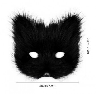 Маска кота/лисицы для квадробики, праздников, карнавалов, развлечений
Размер: ши. . фото 4