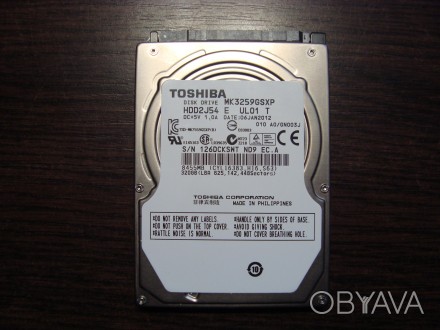 Жорсткий диск Toshiba 320GB 5400rpm 8MB MK3259GSXP 2.5 SATAII в гарному робочому. . фото 1