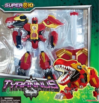 Игрушка Трансформер Super10 Tyrannus Тиранус 20см. Робот и динозавр Тираннозавр . Харьков. фото 1 Игрушка Трансформер Super10 Tyrannus Тиранус 20см. Робот и динозавр Тираннозавр . Харьков. фото 1
