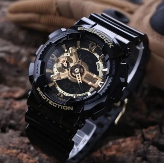 
 
 Чоловічий спортивний годинник Casio G-Shock GA-110 Black-Gold (люкс-копія)
С. . фото 11