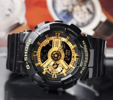 
 
 Чоловічий спортивний годинник Casio G-Shock GA-110 Black-Gold (люкс-копія)
С. . фото 4