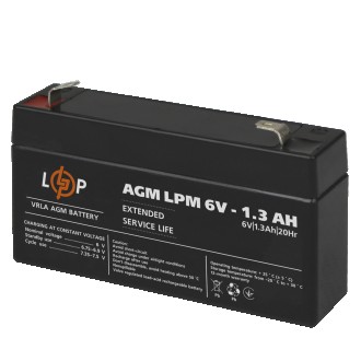 Аккумулятор AGM LPM 6V - 1.3 Ah. Харків. фото 1 Аккумулятор AGM LPM 6V - 1.3 Ah. Харків. фото 1