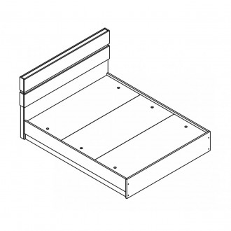 Ліжко двоспальне (з основою під матрац) Гербор Лайєр LOZ160 160x200 см Дуб соном. . фото 3