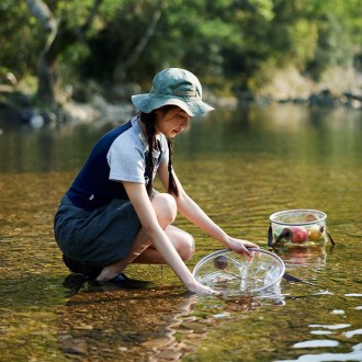 Опис складного контейнера для води із ПВХ Naturehike NH20SJ040, 10л, прозорого
 . . фото 7