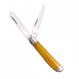 Опис Ніж Cold Steel Mini Trapper Yellow Bone (FL-MTRPR-Y)
Складаний ніж Cold Ste. . фото 2