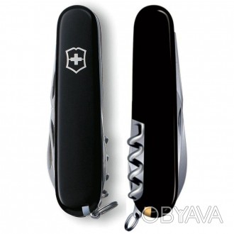 Ніж Victorinox Camper 91мм/13функ/чорний
 Victorinox CAMPER (чорний) – швейцарсь. . фото 1