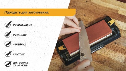 
Опис ручної точила Work Sharp Benchtop точильний камінь Sharpener, WSBCHWHT-I:
. . фото 8